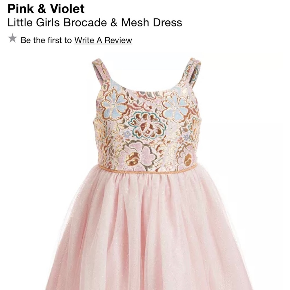 PINK & VIOLET BROCADE & MESS DRESS